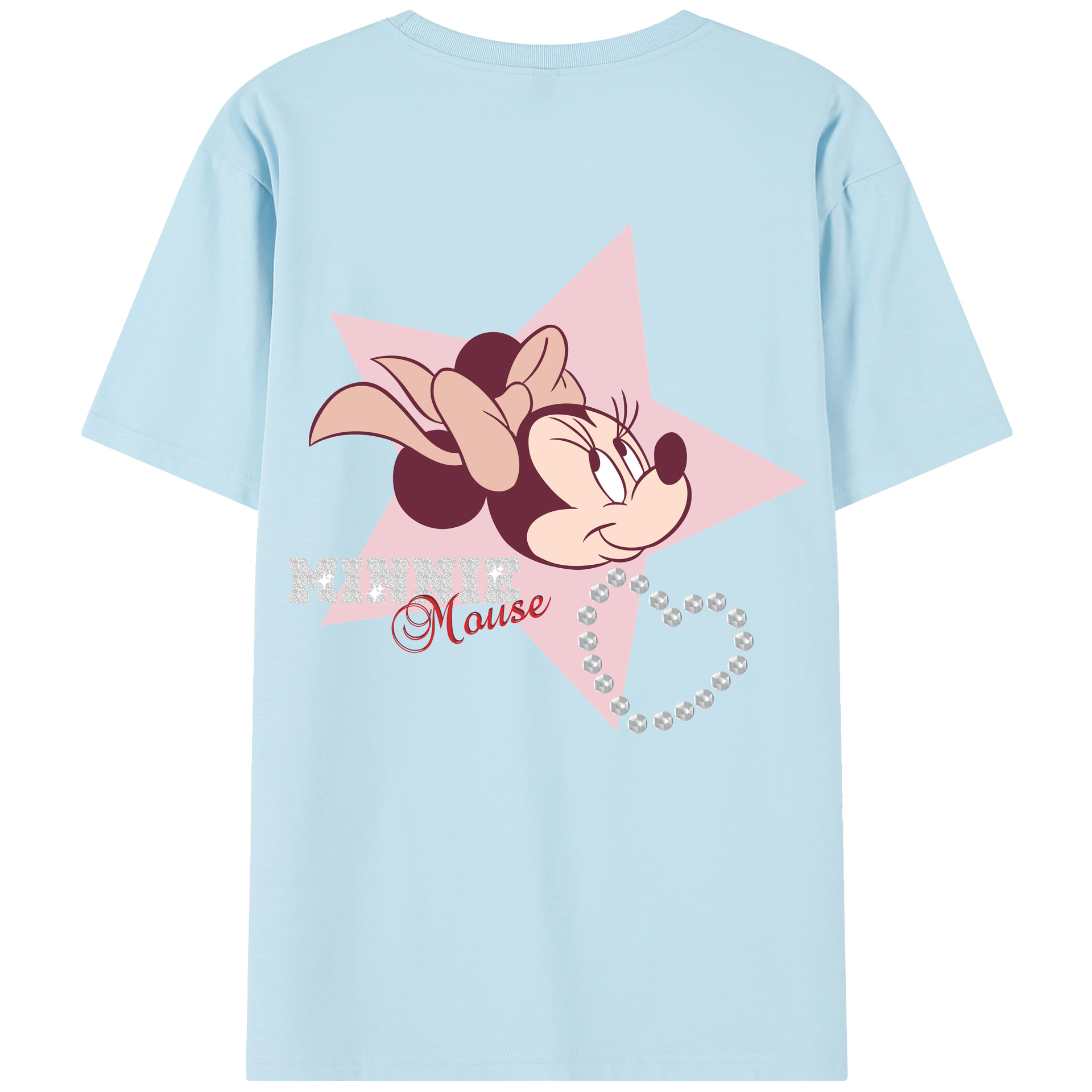 （画像用） ミッキーマウス Mickey Mouse 綿100％半袖Tシャツ（背面プリント）